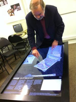 Peter Armstrong with Domesday Touchtable