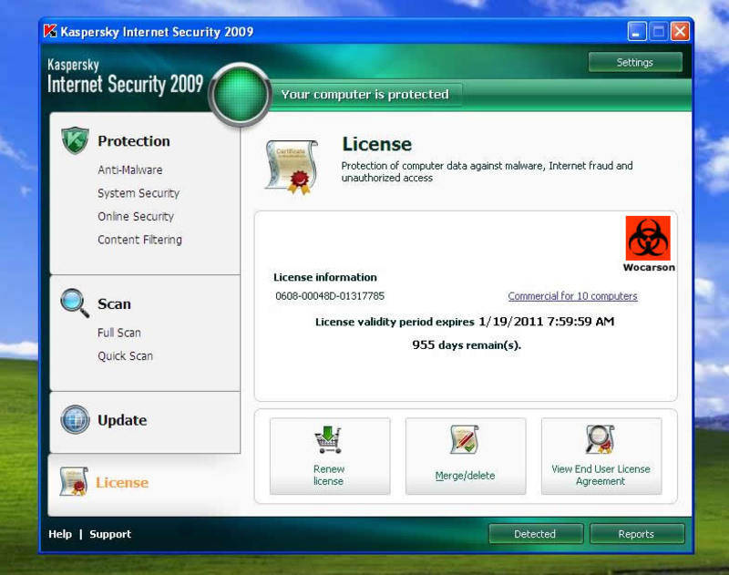 Kaspersky Internet Security 2009 8.0.0.357 + Key Till 1.19.2011