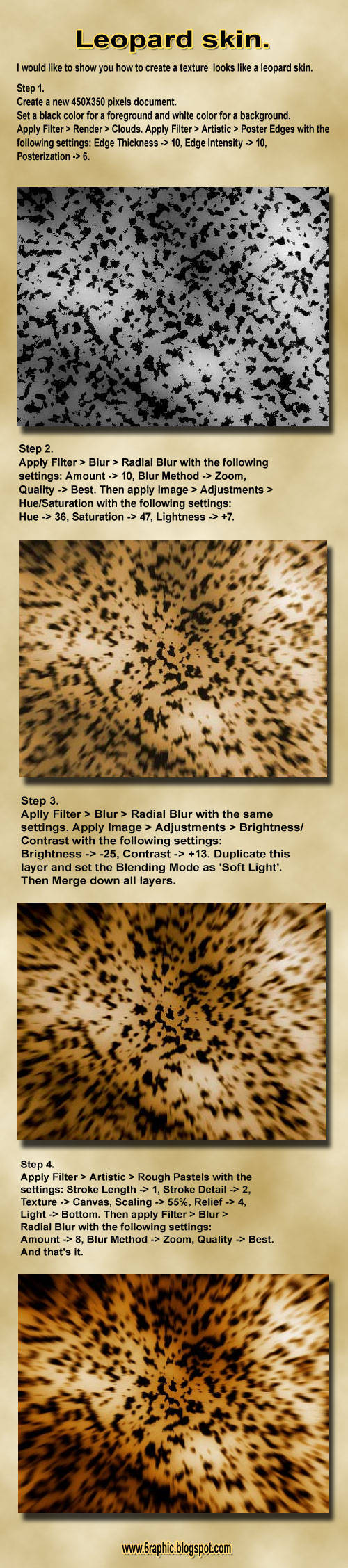 Creating Leopard Skin with Photoshop