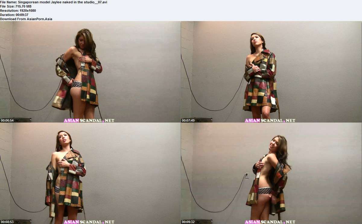 Singaporean model Jaylee naked in the studio