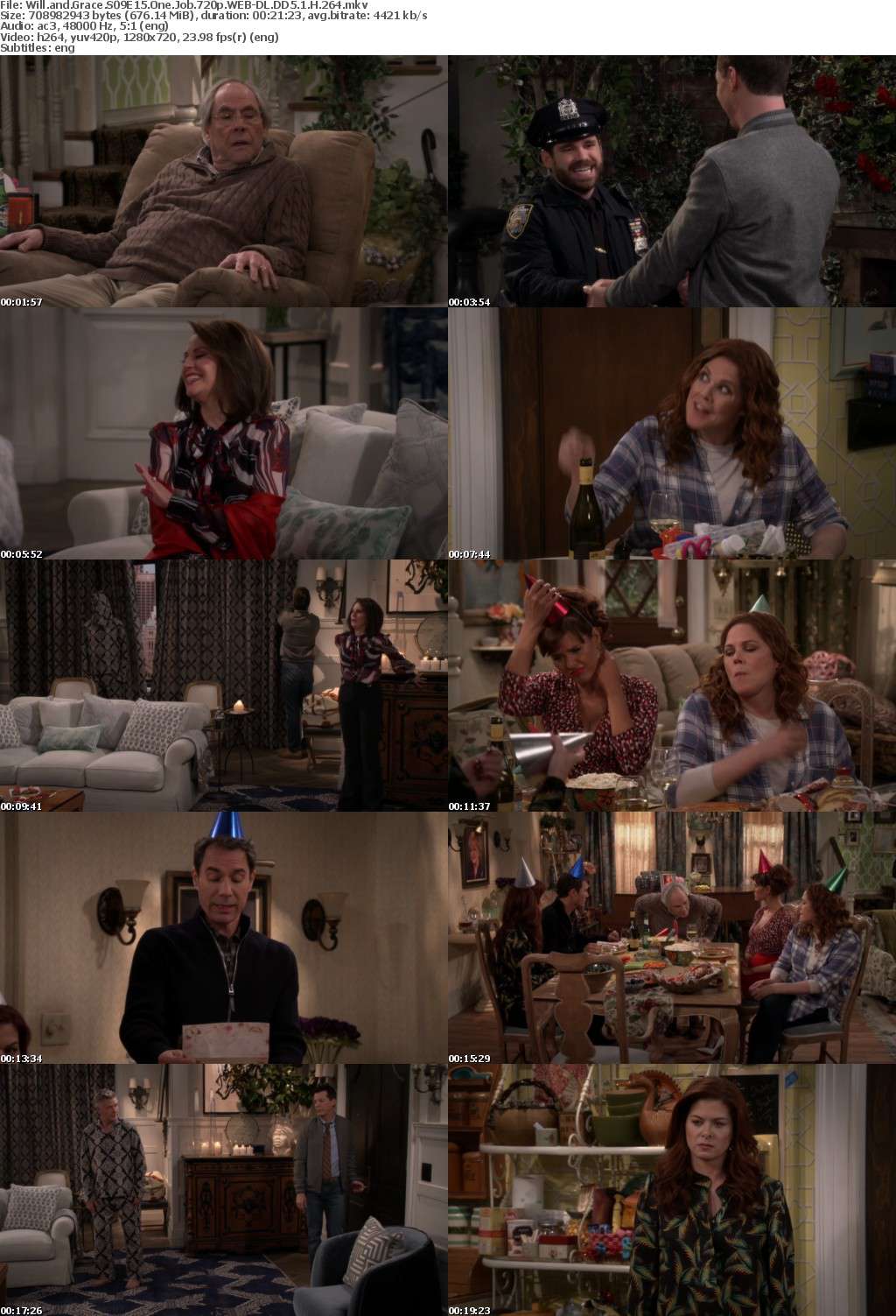 Will and Grace S09E15 One Job 720p WEB-DL DD5 1 H 264 Will and Grace S09E15 One Job 720p WEB-DL DD5 1 H 264