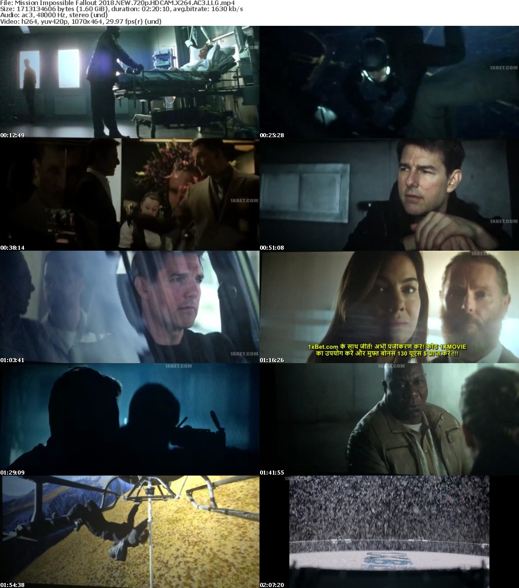 Mission Impossible Fallout 2018 NEW 720p HDCAM X264 AC3 LLG Mission Impossible Fallout 2018 NEW 720p HDCAM X264 AC3 LLG