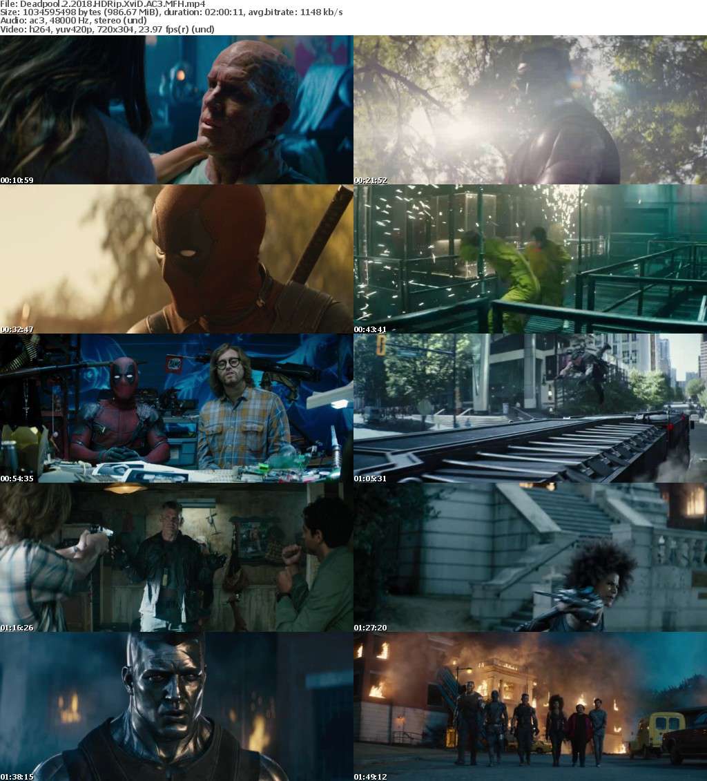 Deadpool 2 (2018) HDRip XviD AC3 MFH