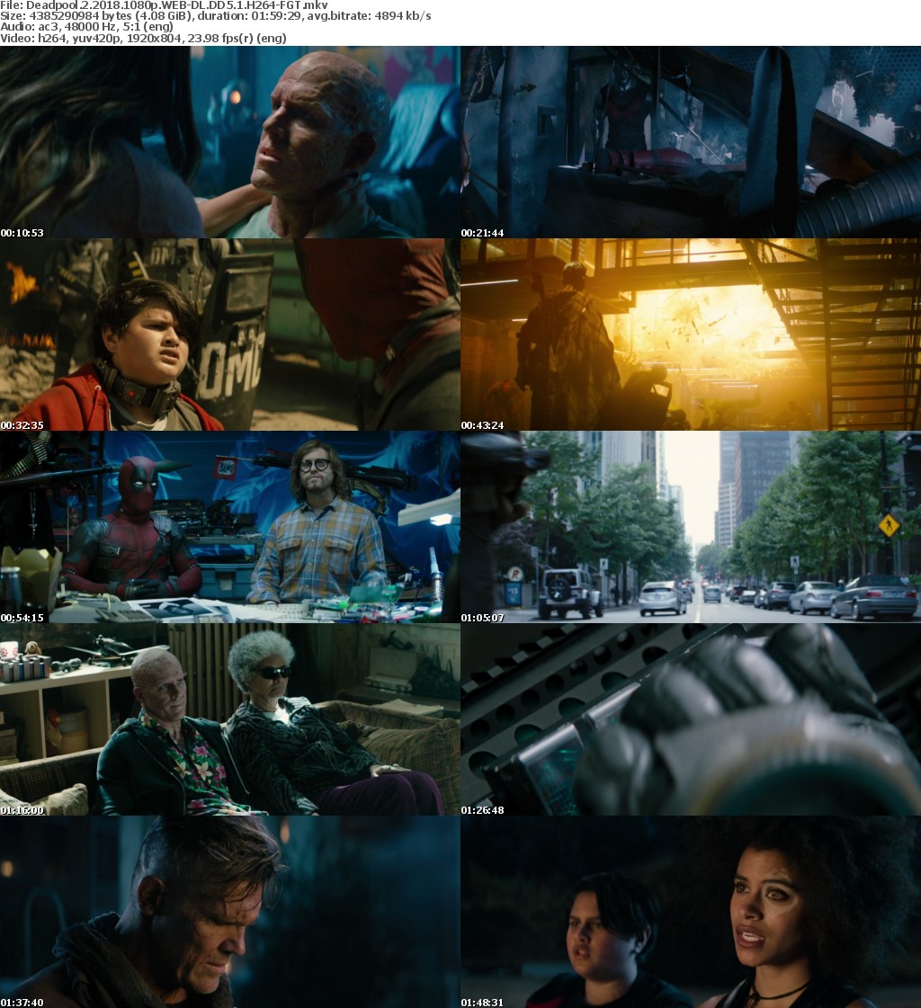 Deadpool 2 (2018) 1080p WEB-DL DD5.1 H264-FGT