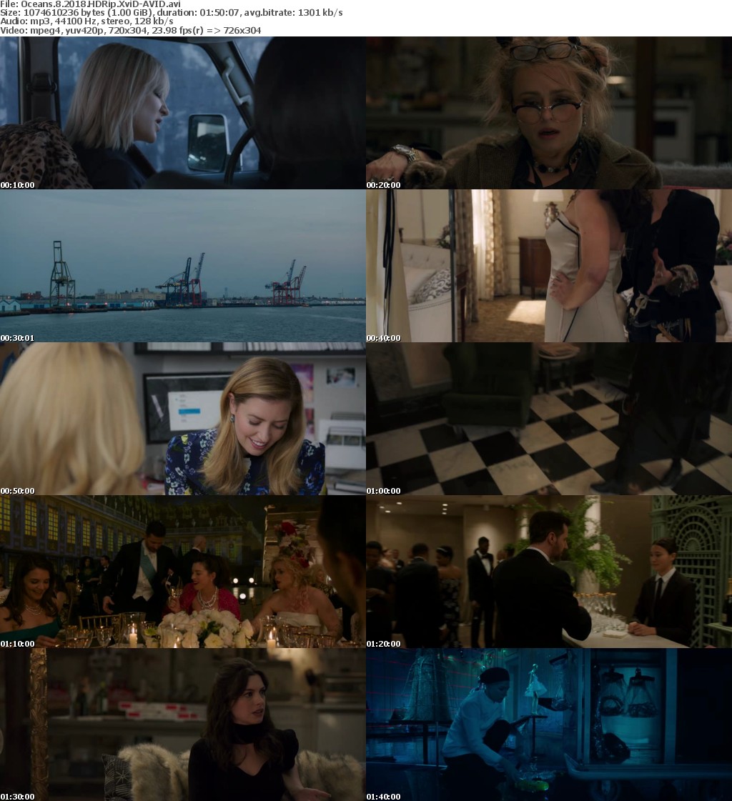 Oceans 8 (2018) HDRip XviD-AVID