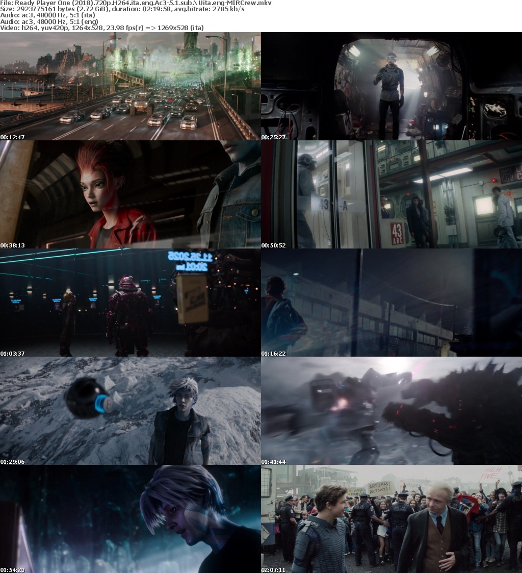 Ready Player One (2018) REPACK 720p BRRip H264 italian english Ac3-5.1 sub NUita eng-MIRCrew