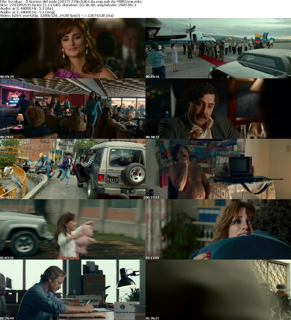 Loving Pablo (2017) 720p BluRay H264 [Italian+English] Ac3-5.1-MIRCrew