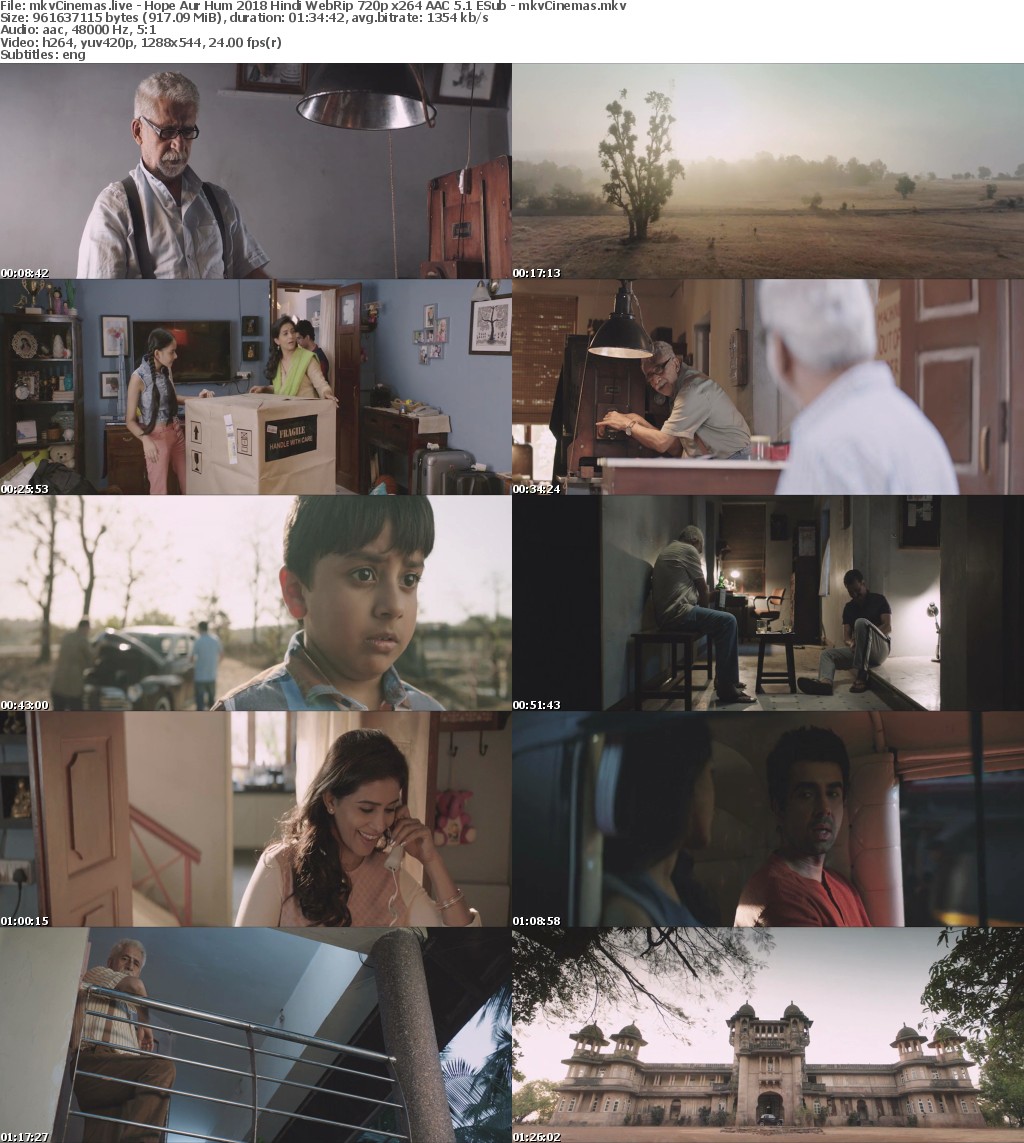 Hope Aur Hum 2018 Hindi WebRip 720p x264 AAC 5 1 ESub - mkvCinemas Hope Aur Hum 2018 Hindi WebRip 720p x264 AAC 5 1 ESub - mkvCinemas