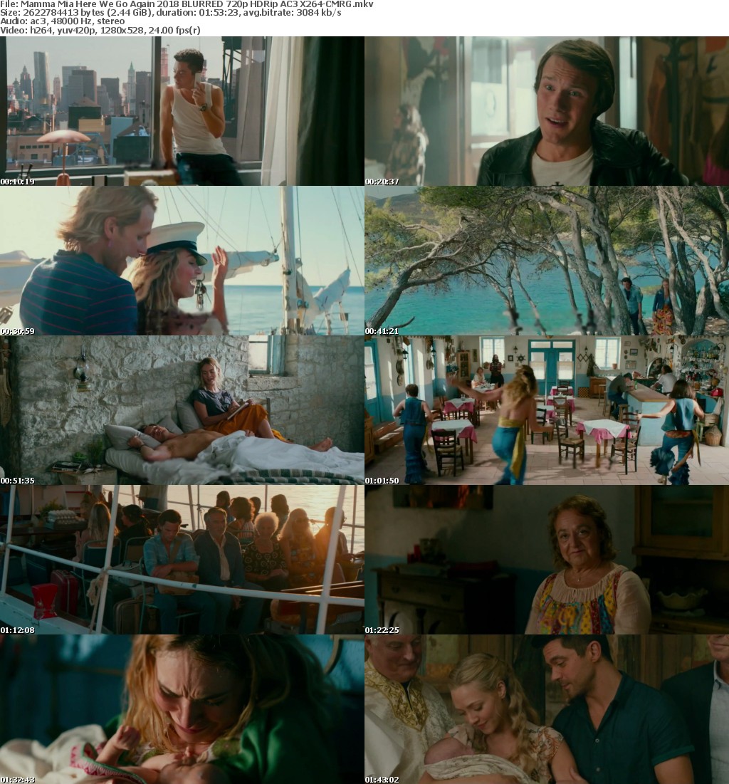 Mamma Mia Here We Go Again (2018) BLURRED 720p HDRip AC3 X264-CMRG