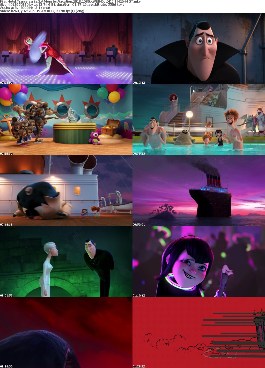 Hotel Transylvania 3 A Monster Vacation (2018) 1080p WEB-DL DD5.1 H264-FGT