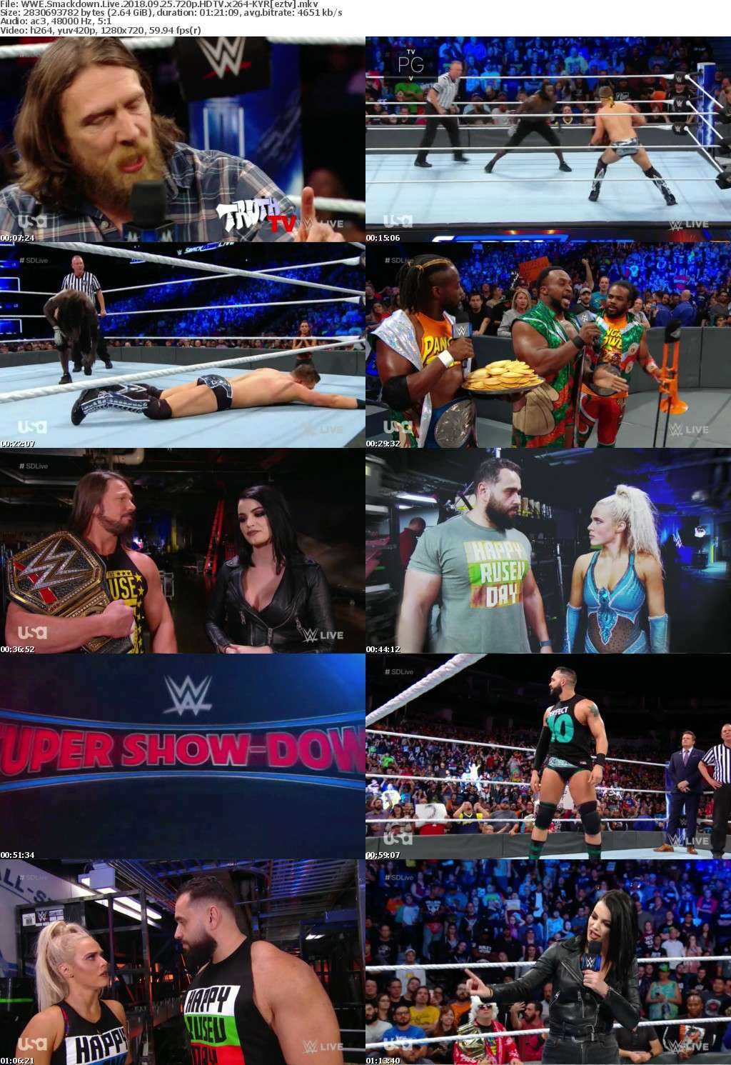 WWE Smackdown Live (2018) 09 25 720p HDTV x264-KYR