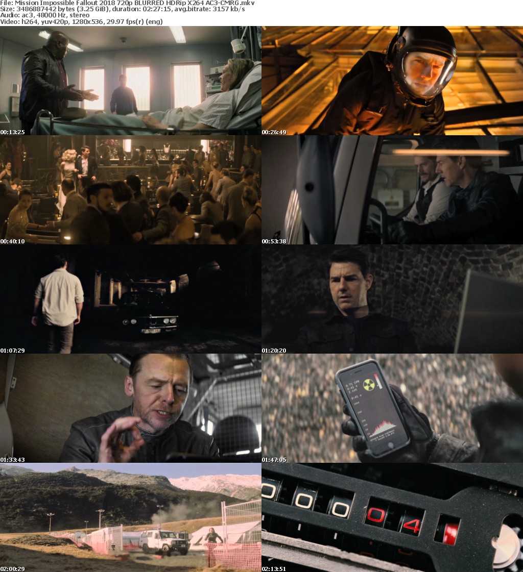 Mission Impossible Fallout (2018) 720p BLURRED HDRip X264 AC3-CMRG