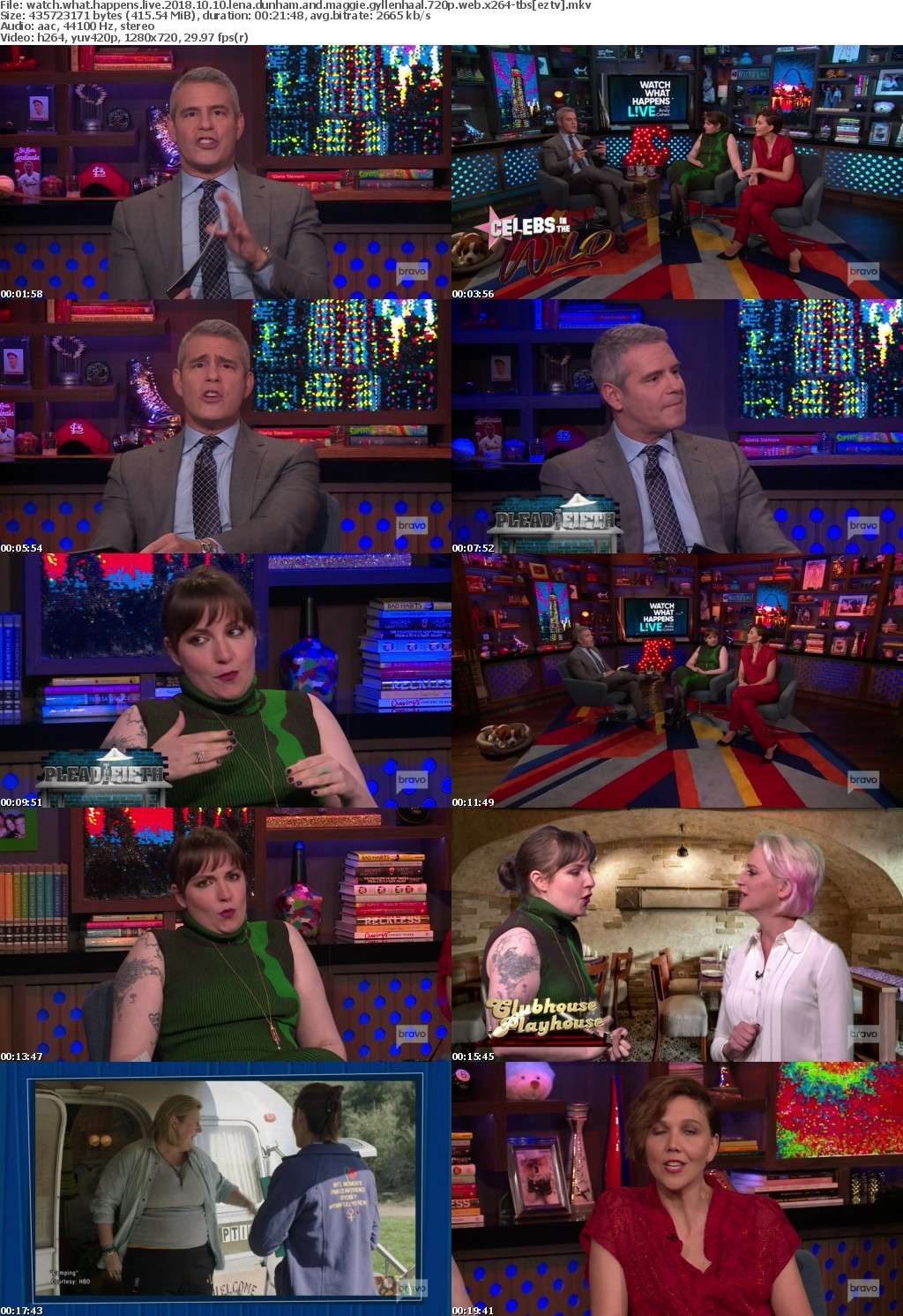 Watch What Happens Live 2018 10 10 Lena Dunham and Maggie Gyllenhaal 720p WEB x264-TBS Watch What Happens Live 2018 10 10 Lena Dunham and Maggie Gyllenhaal 720p WEB x264-TBS