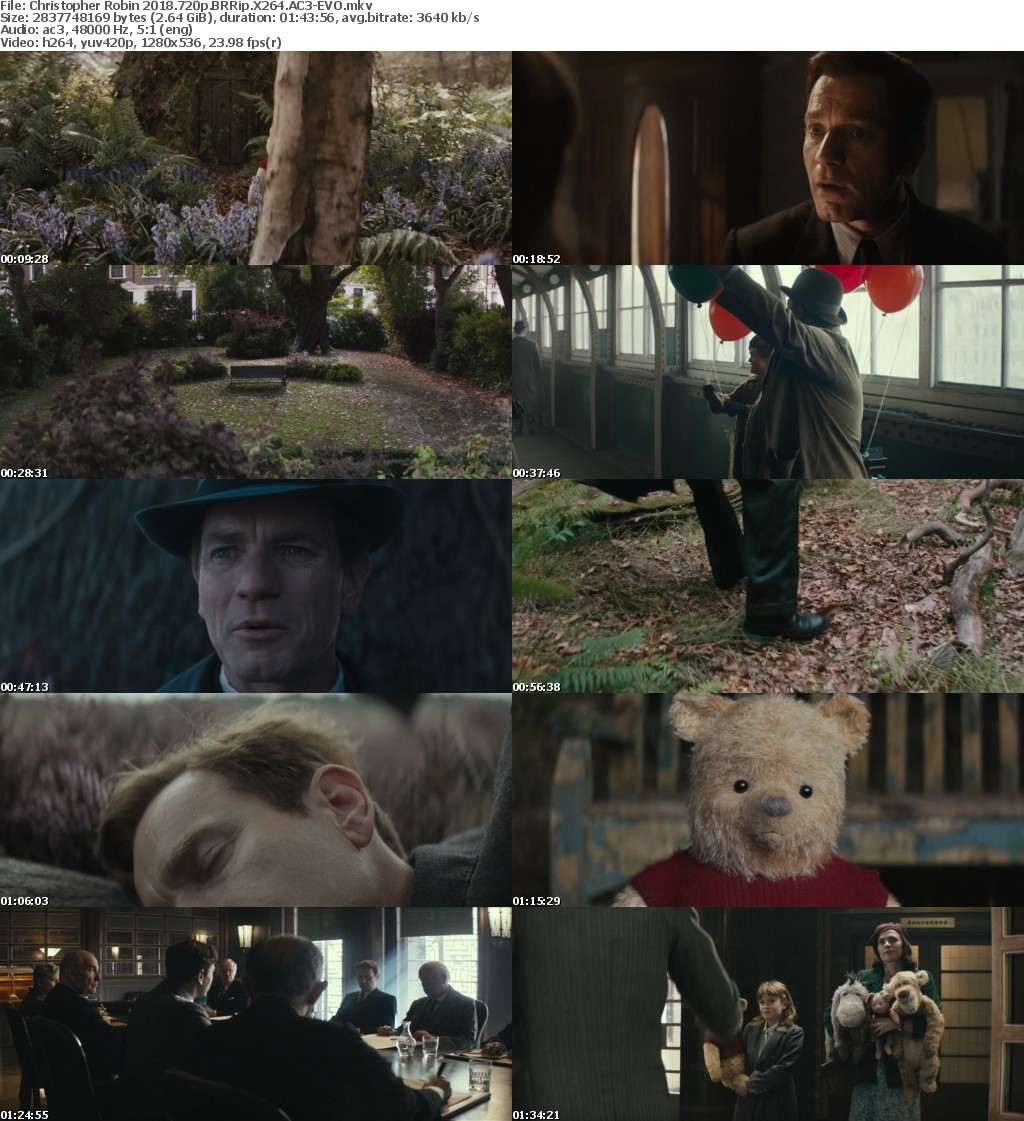 Christopher Robin (2018) 720p BRRip X264 AC3-EVO