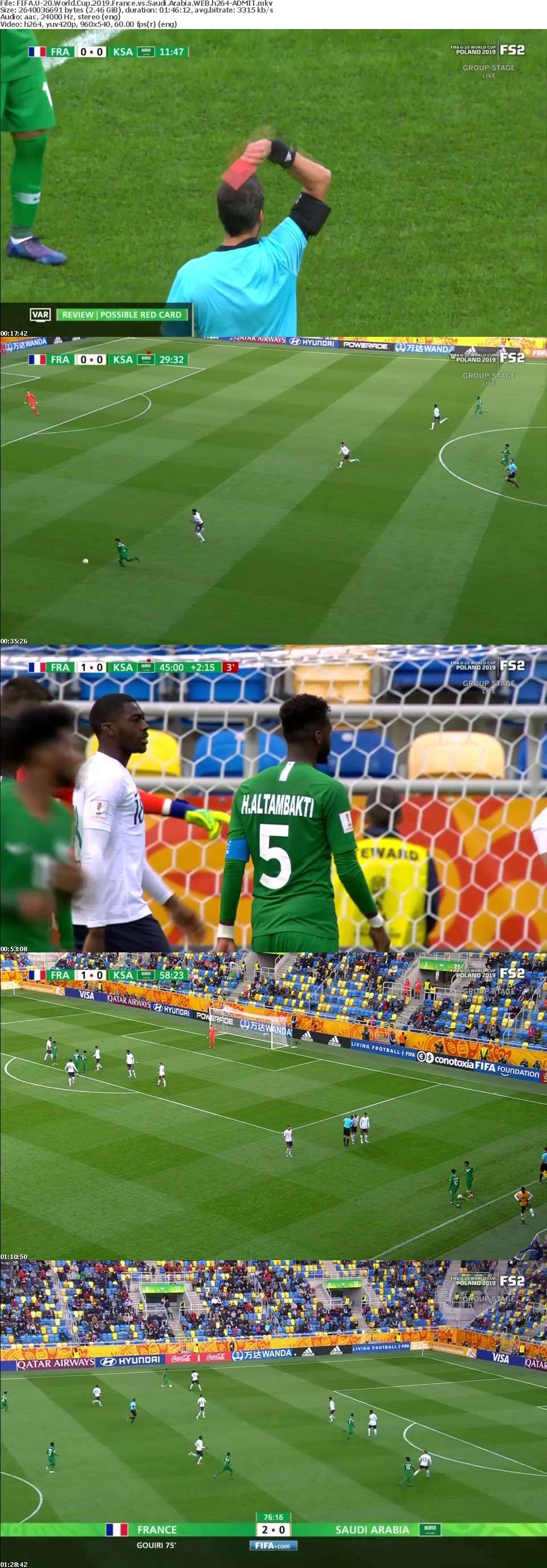FIFA U-20 World Cup 2019 France vs Saudi Arabia WEB h264-ADMIT FIFA U-20 World Cup 2019 France vs Saudi Arabia WEB h264-ADMIT