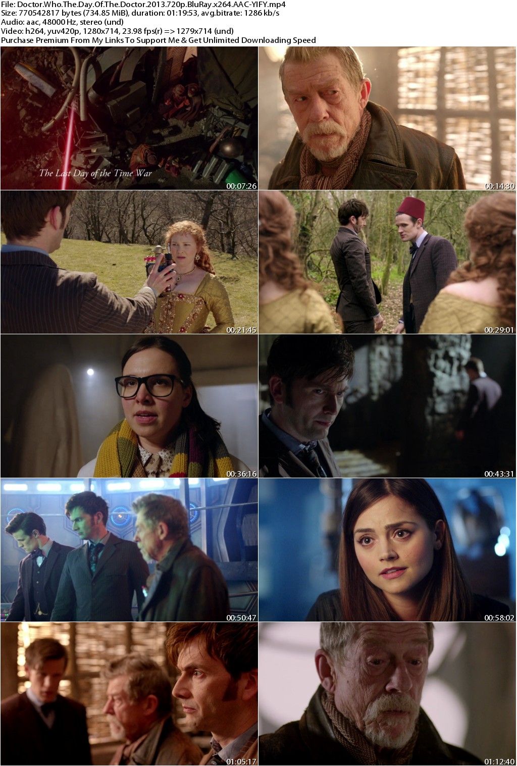 Doctor Who The Day Of The Doctor (2013) 720p BluRay x264 AAC-YIFY