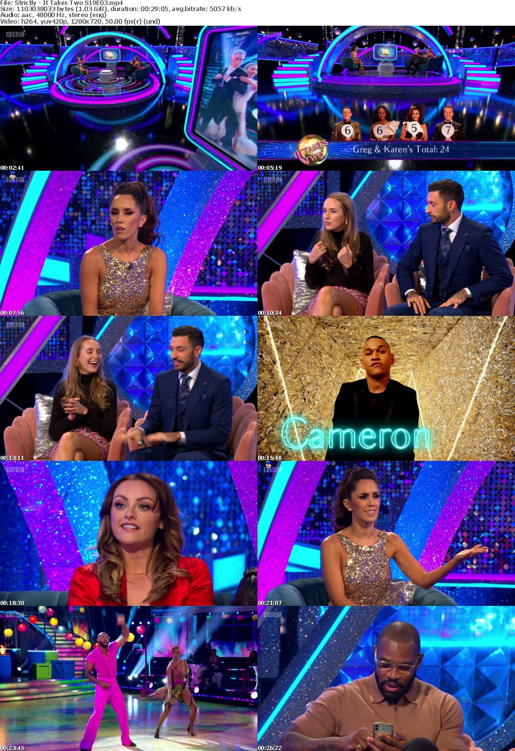 Strictly - It Takes Two S19E03 (1280x720p HD, 50fps, soft Eng subs)