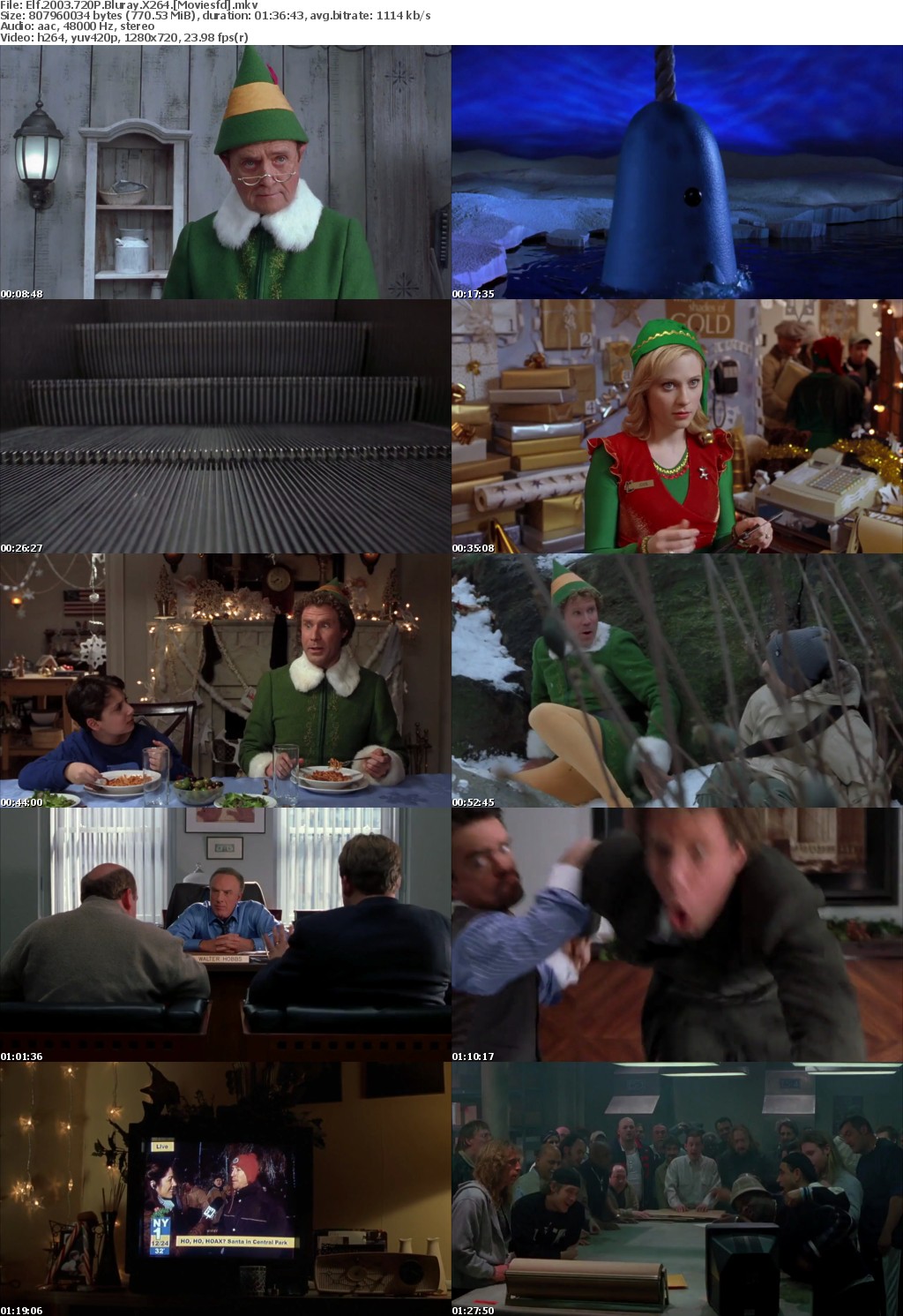 Elf (2003) 720p BluRay x264 - MoviesFD