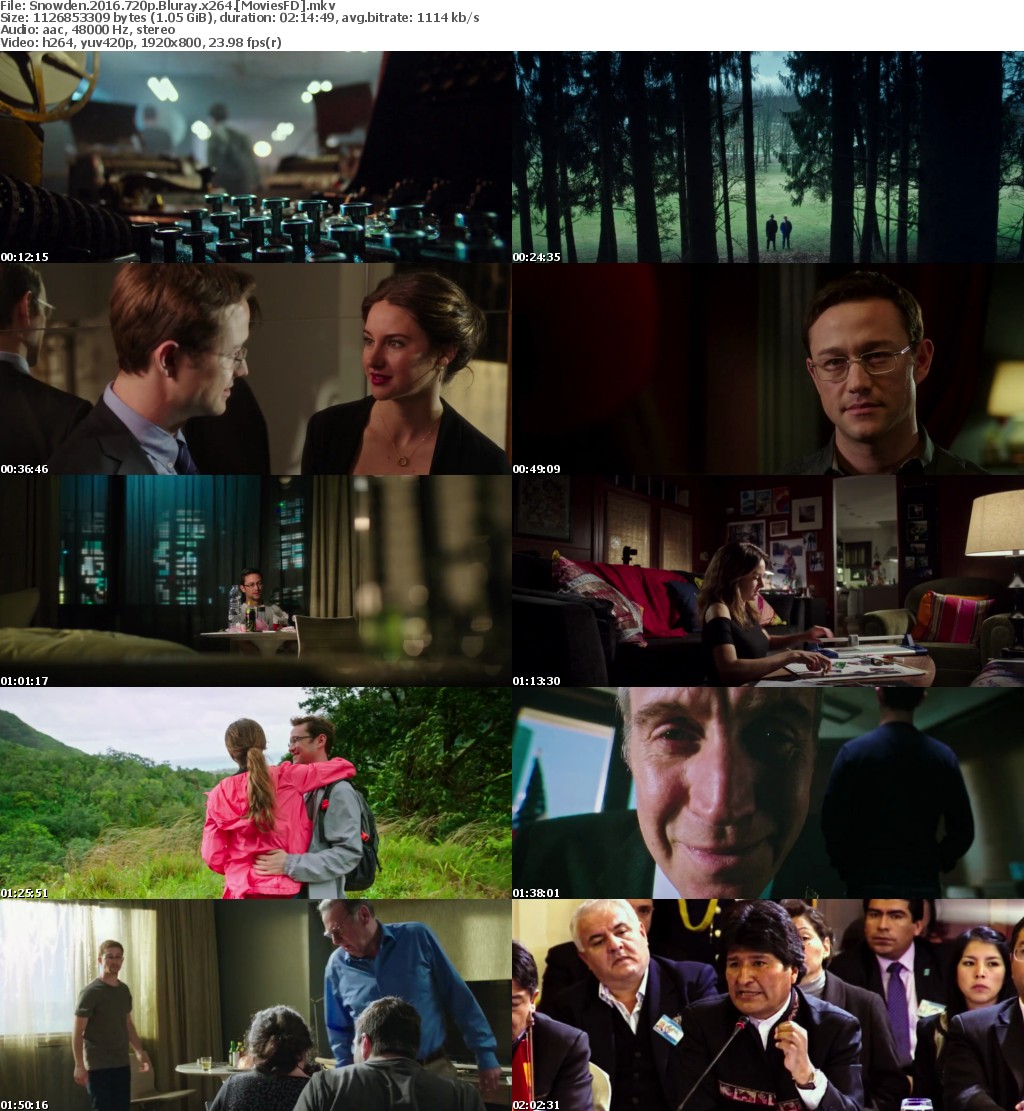 Snowden (2016) 720p BluRay x264 - MoviesFD