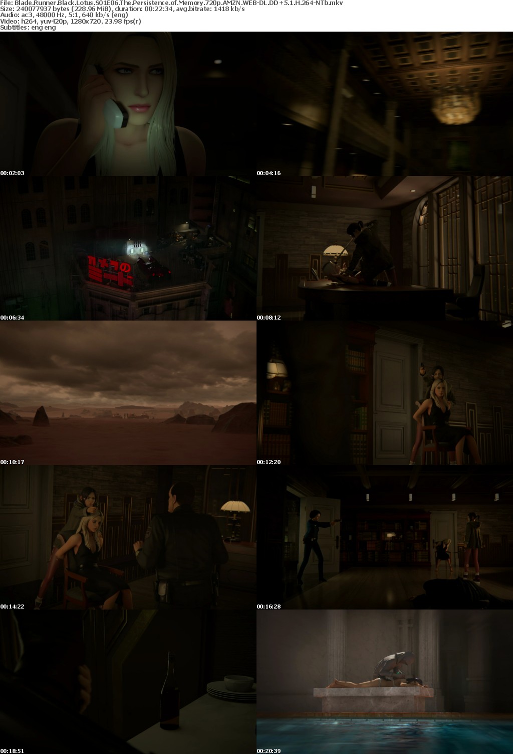 Blade Runner Black Lotus S01E06 The Persistence of Memory 720p AMZN WEBRip DDP5 1 x264-NTb