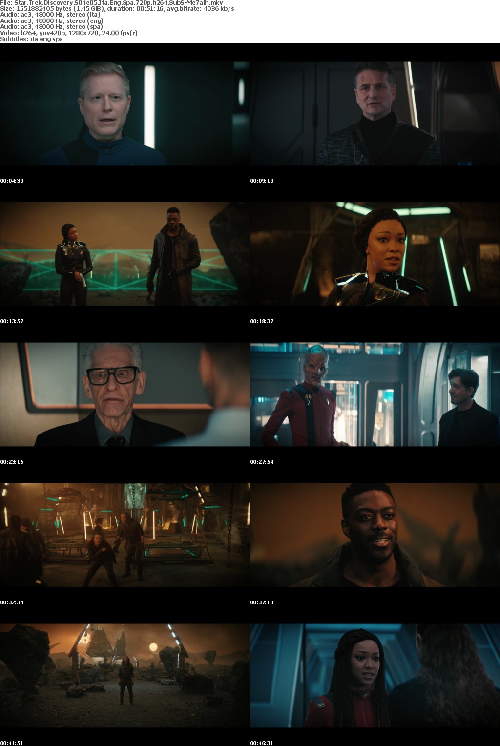 Star Trek Discovery S04e05 720p Ita Eng Spa SubS MirCrewRelease byMe7alh