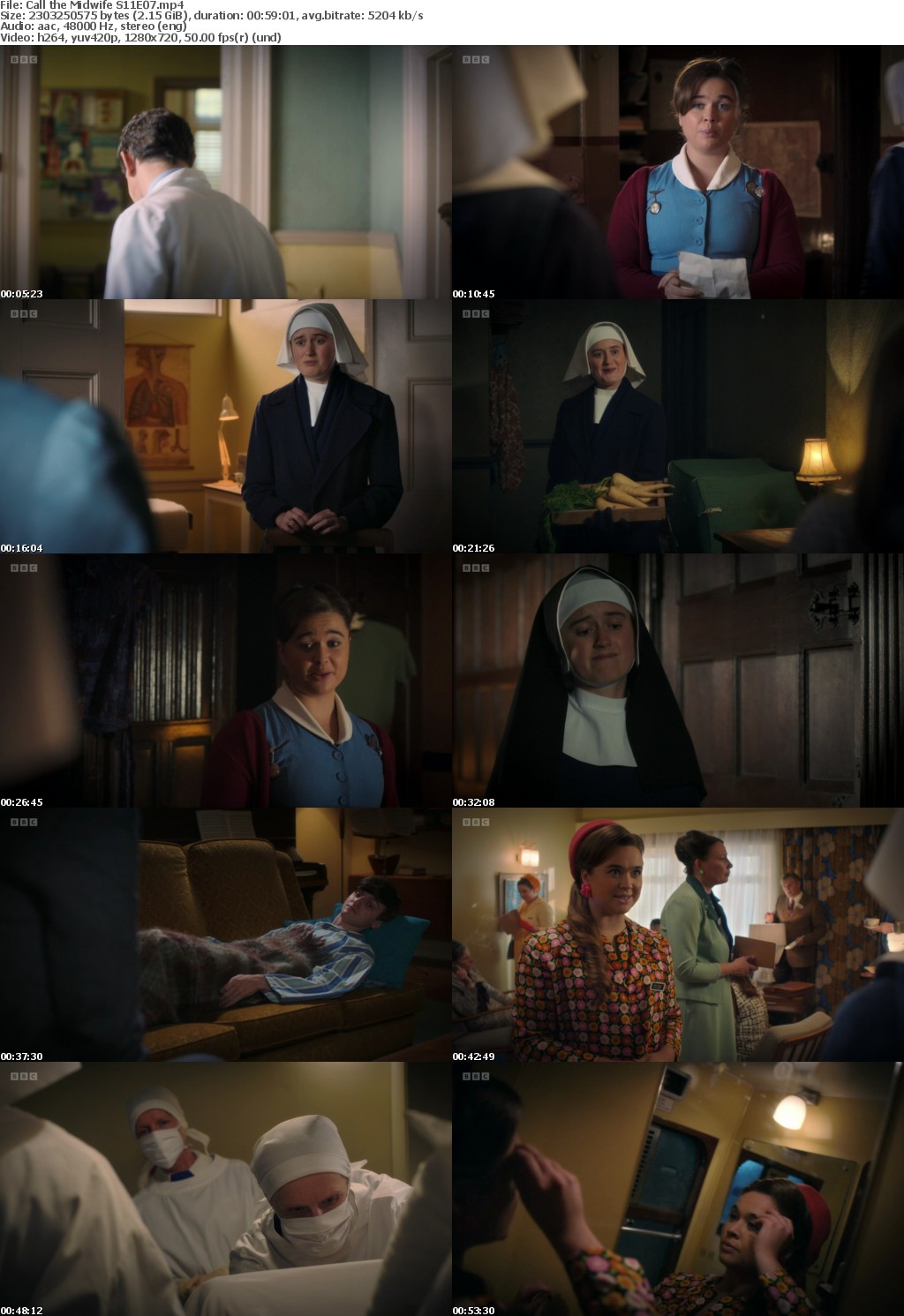 Call the Midwife S11E07 (1280x720p HD, 50fps, soft Eng subs)