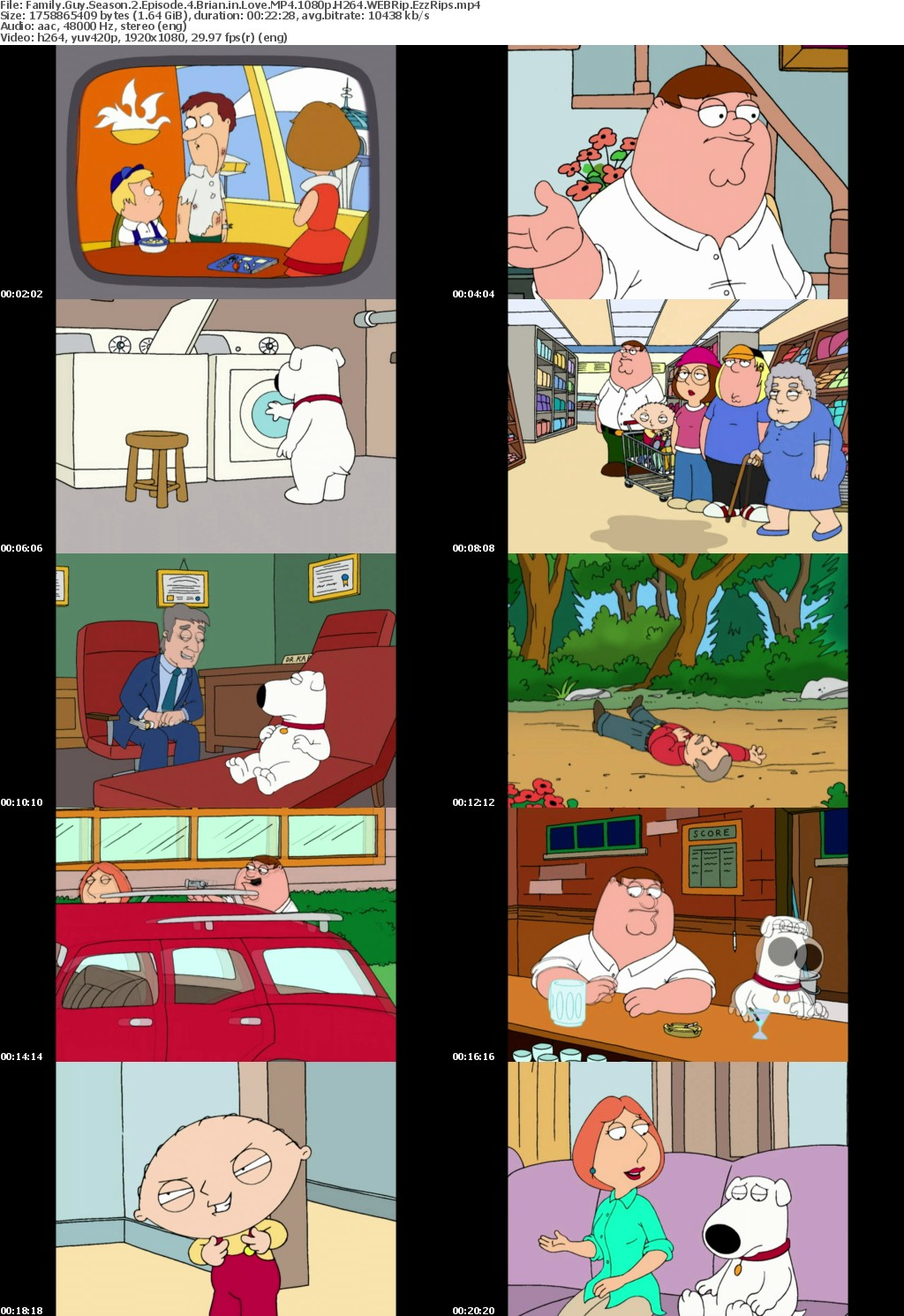 Family Guy Season 2 Episode 4 Brian in Love MP4 1080p H264 WEBRip EzzRips