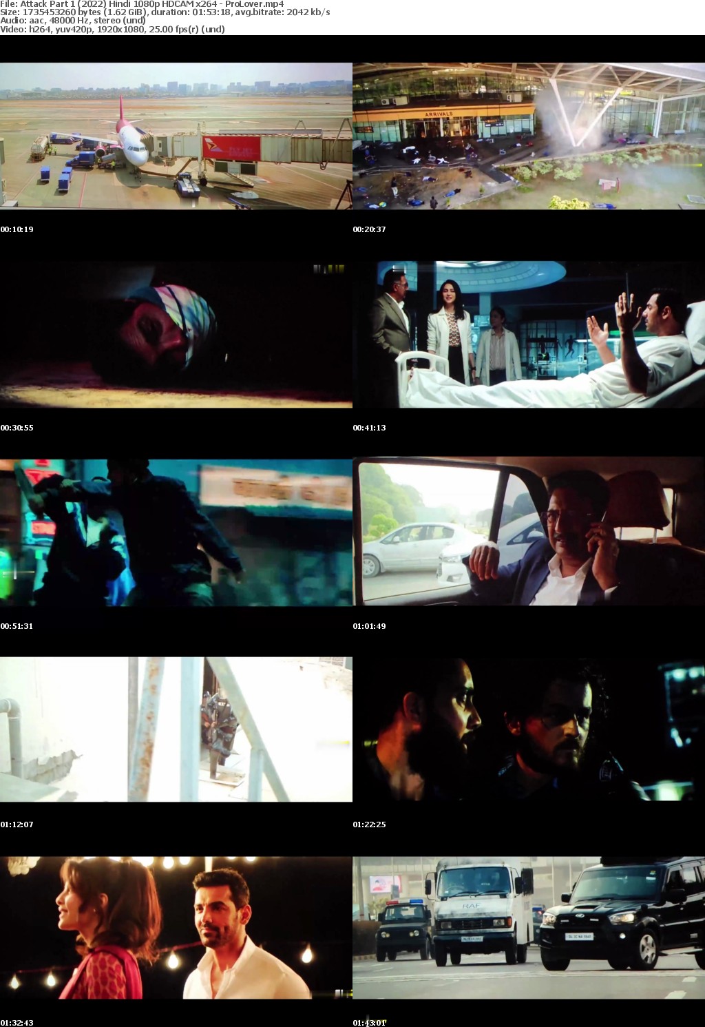 Attack Part 1 (2022) Hindi 1080p HDCAM x264 - ProLover