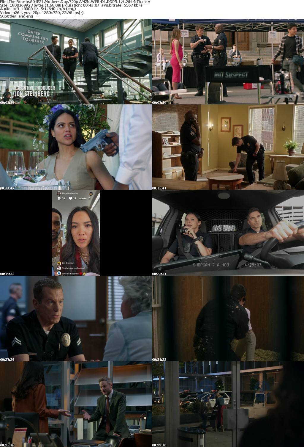 The Rookie S04E21 Mothers Day 720p AMZN WEBRip DDP5 1 x264-NTb