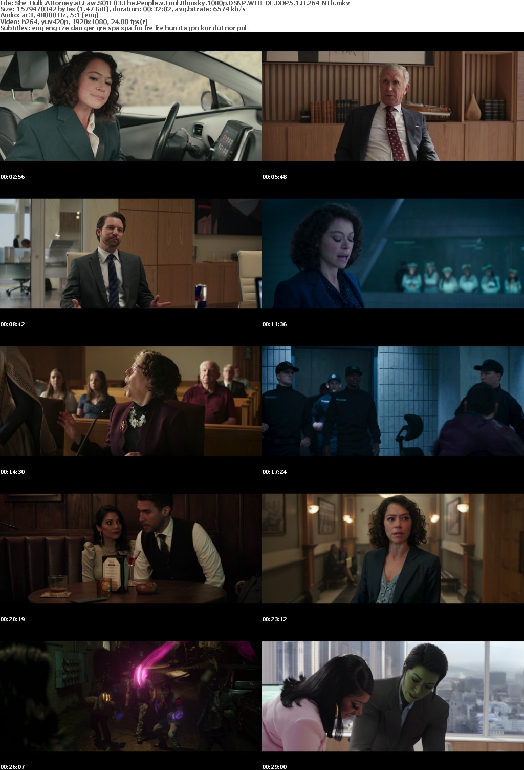 She-Hulk Attorney at Law S01E03 The People v Emil Blonsky 1080p DSNP WEBRip DDP5 1 x264-NTb