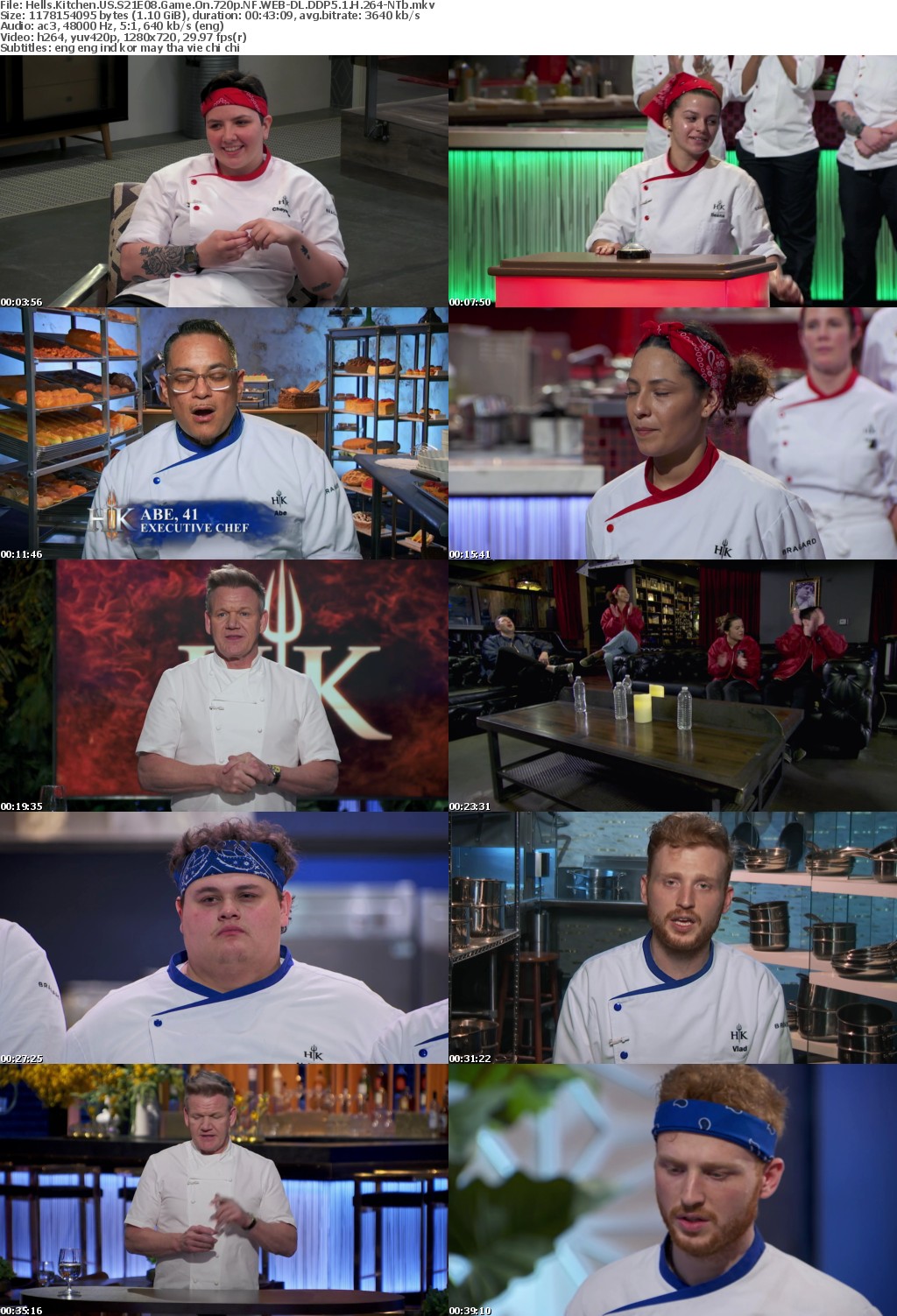 Hells Kitchen US S21E08 Game On 720p NF WEBRip DDP5 1 x264-NTb