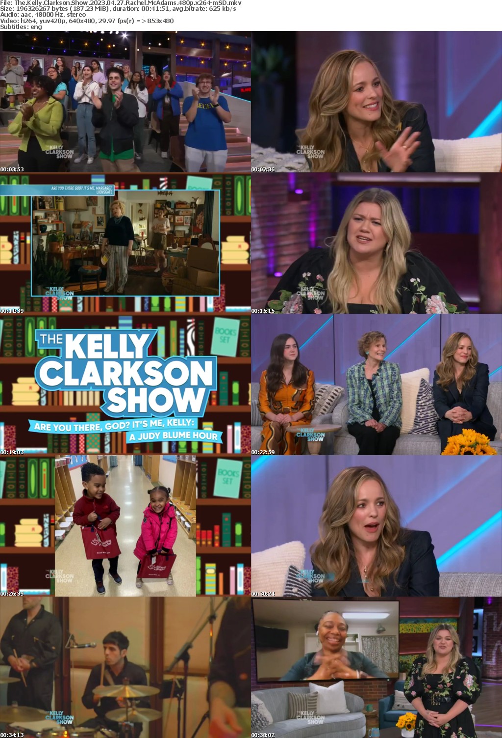 The Kelly Clarkson Show 2023 04 27 Rachel McAdams 480p x264-mSD