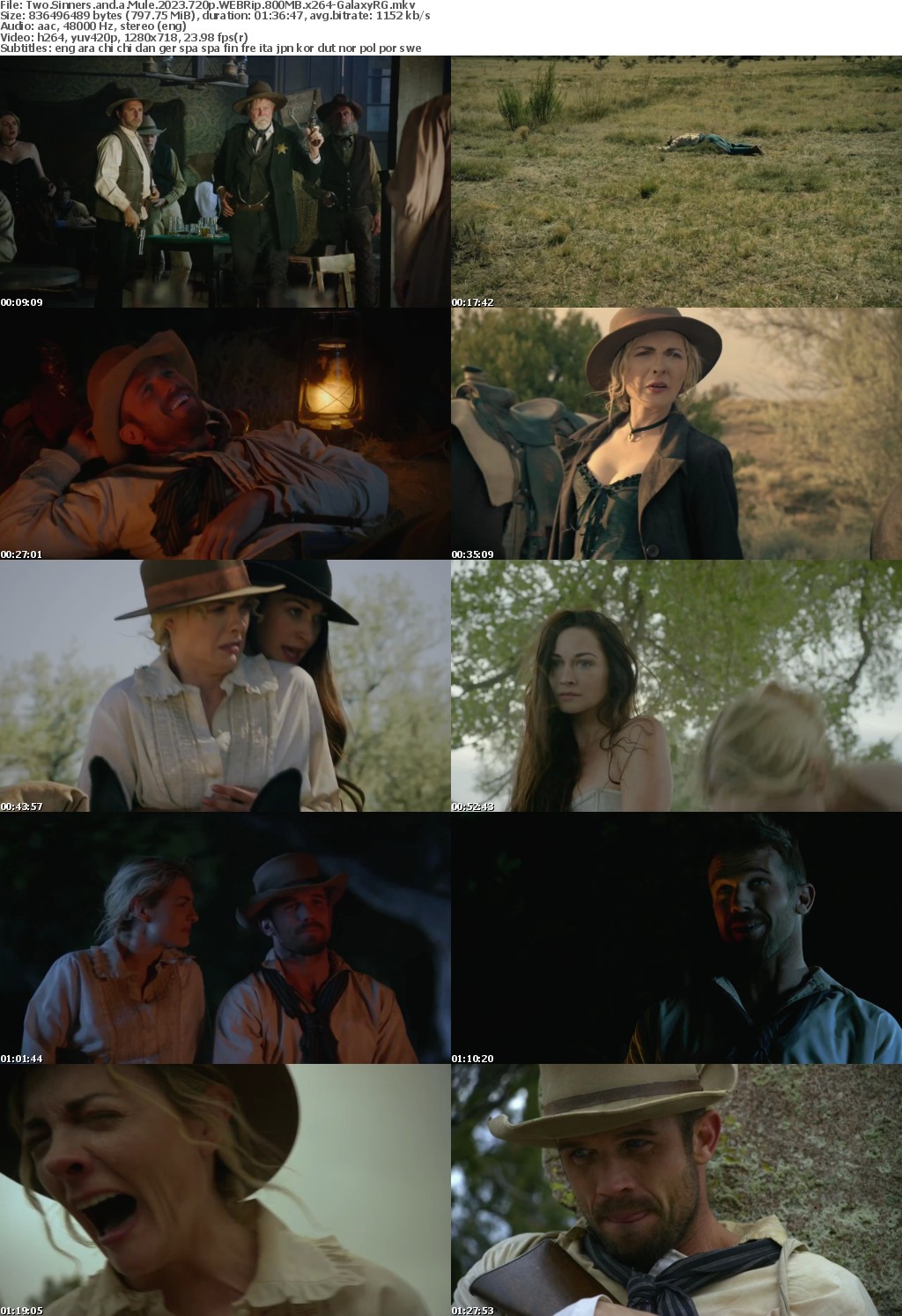 Two Sinners and a Mule 2023 720p WEBRip 800MB x264-GalaxyRG