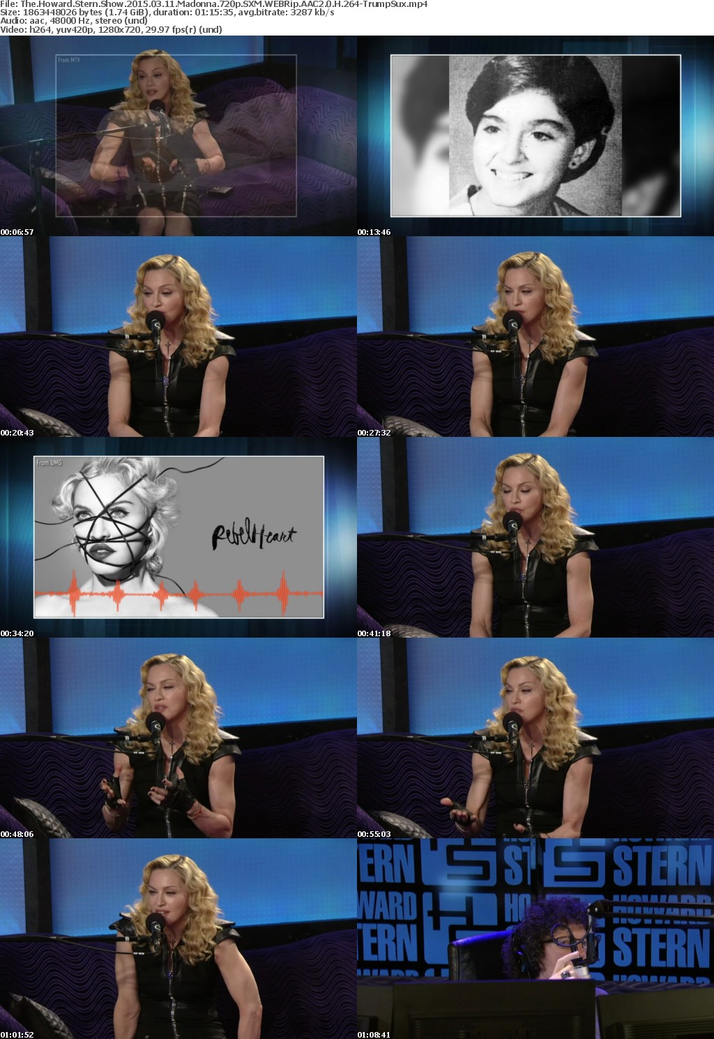 Howard Stern Show 2015 03 11 Madonna 720p Dbaum2