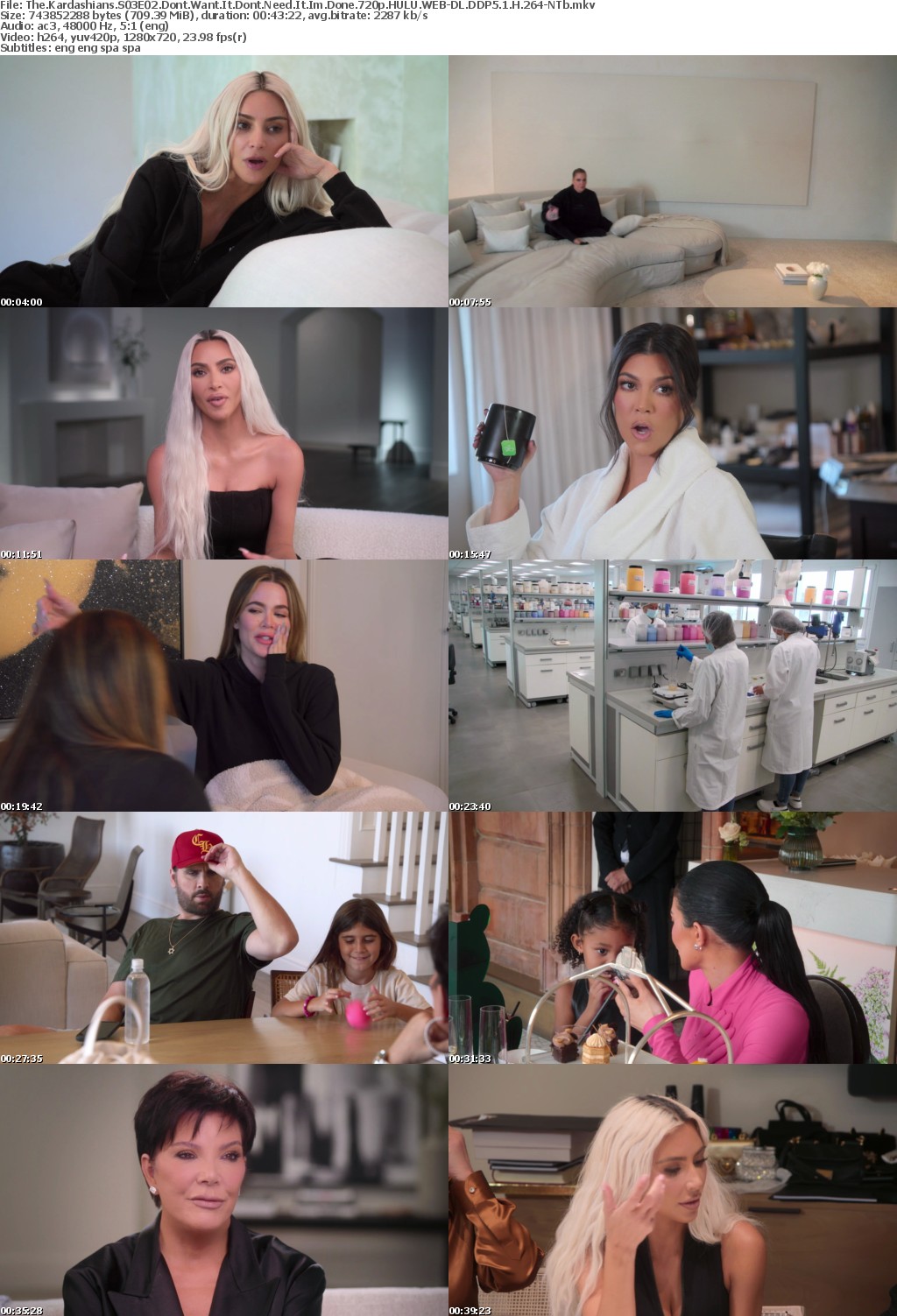 The Kardashians S03E02 Dont Want It Dont Need It Im Done 720p HULU WEB-DL DDP5 1 H 264-NTb