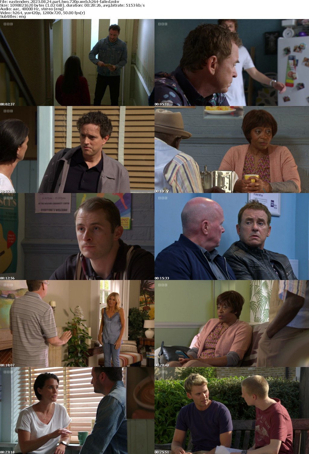 Eastenders 2023 08 24 Part Two 720p WEB h264-FaiLED