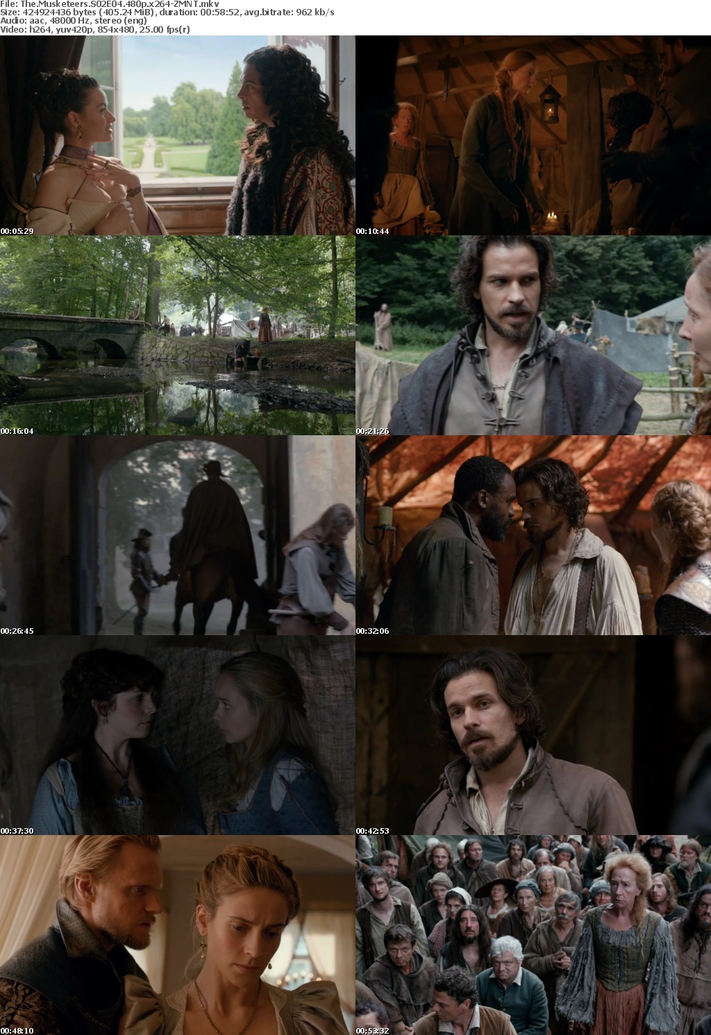 The Musketeers S02 480p x264-ZMNT