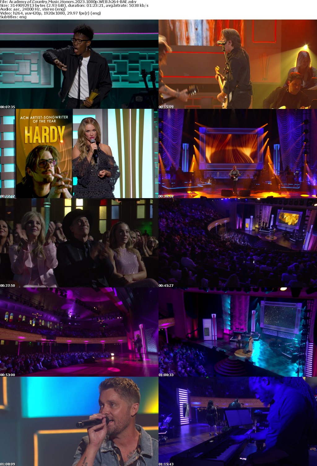 Academy of Country Music Honors 2023 1080p WEB h264-BAE