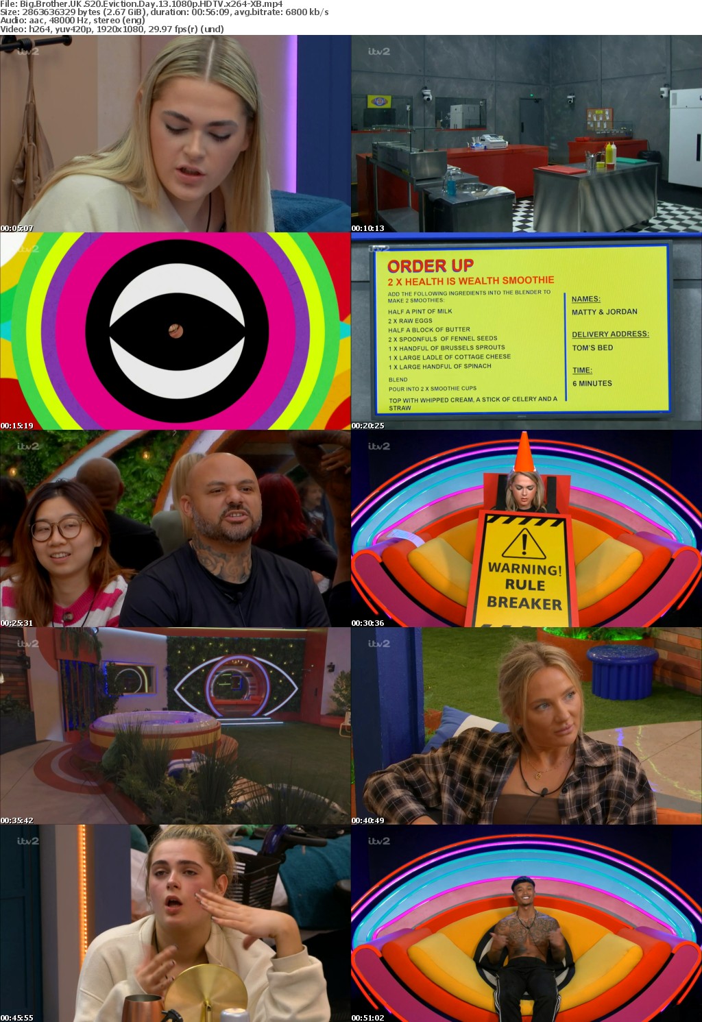 Big Brother UK S20 Eviction Day 13 1080p HDTV x264-XB