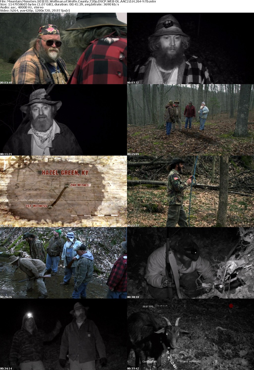 Mountain Monsters S01E01 Wolfman of Wolfe County 720p DSCP WEB-DL AAC2 0 H 264-NTb