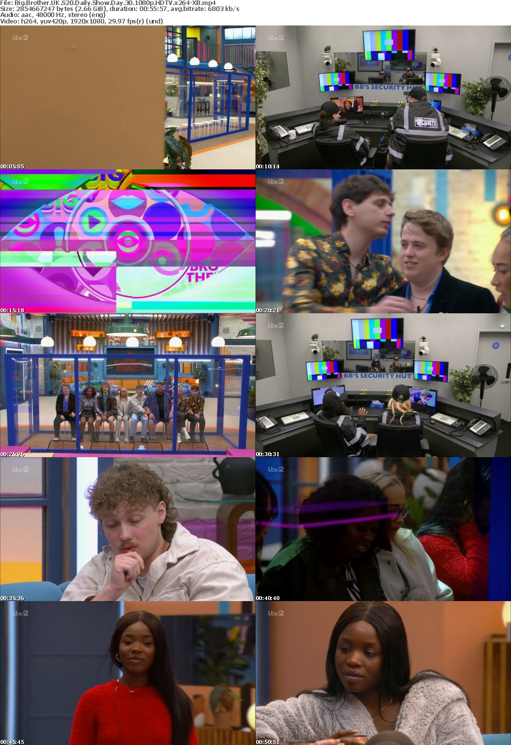 Big Brother UK S20 Daily Show Day 30 1080p HDTV x264-XB