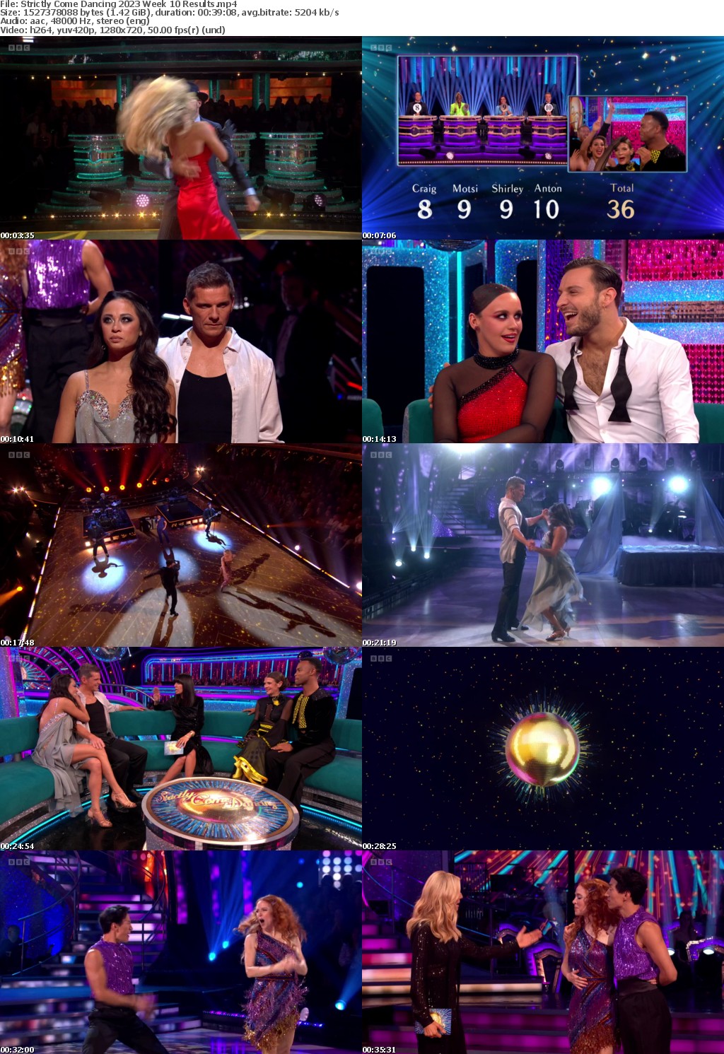 Strictly Come Dancing 2023 Week 10 Results (1280x720p HD, 50fps, soft Eng subs)