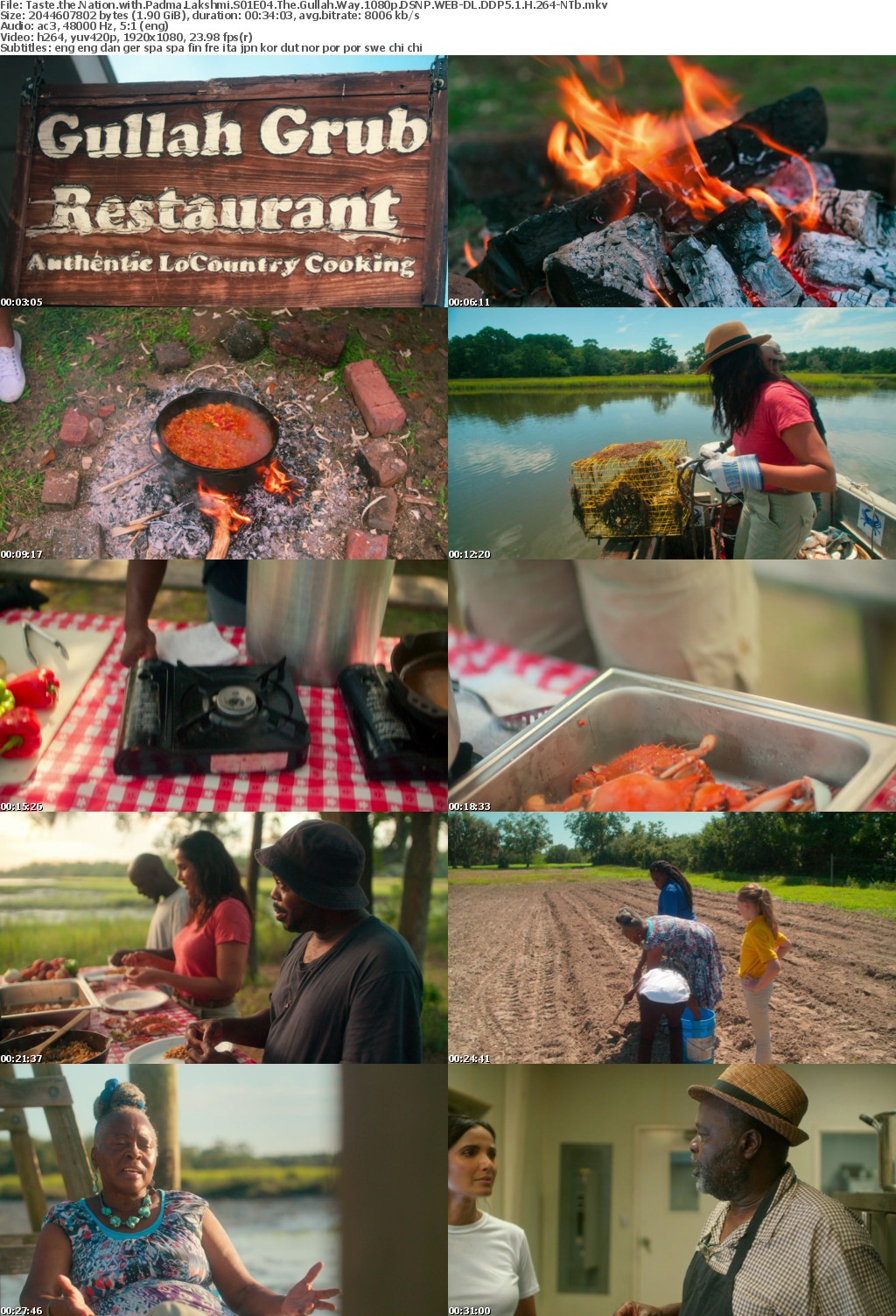 Taste the Nation with Padma Lakshmi S01E04 The Gullah Way 1080p DSNP WEB-DL DDP5 1 H 264-NTb