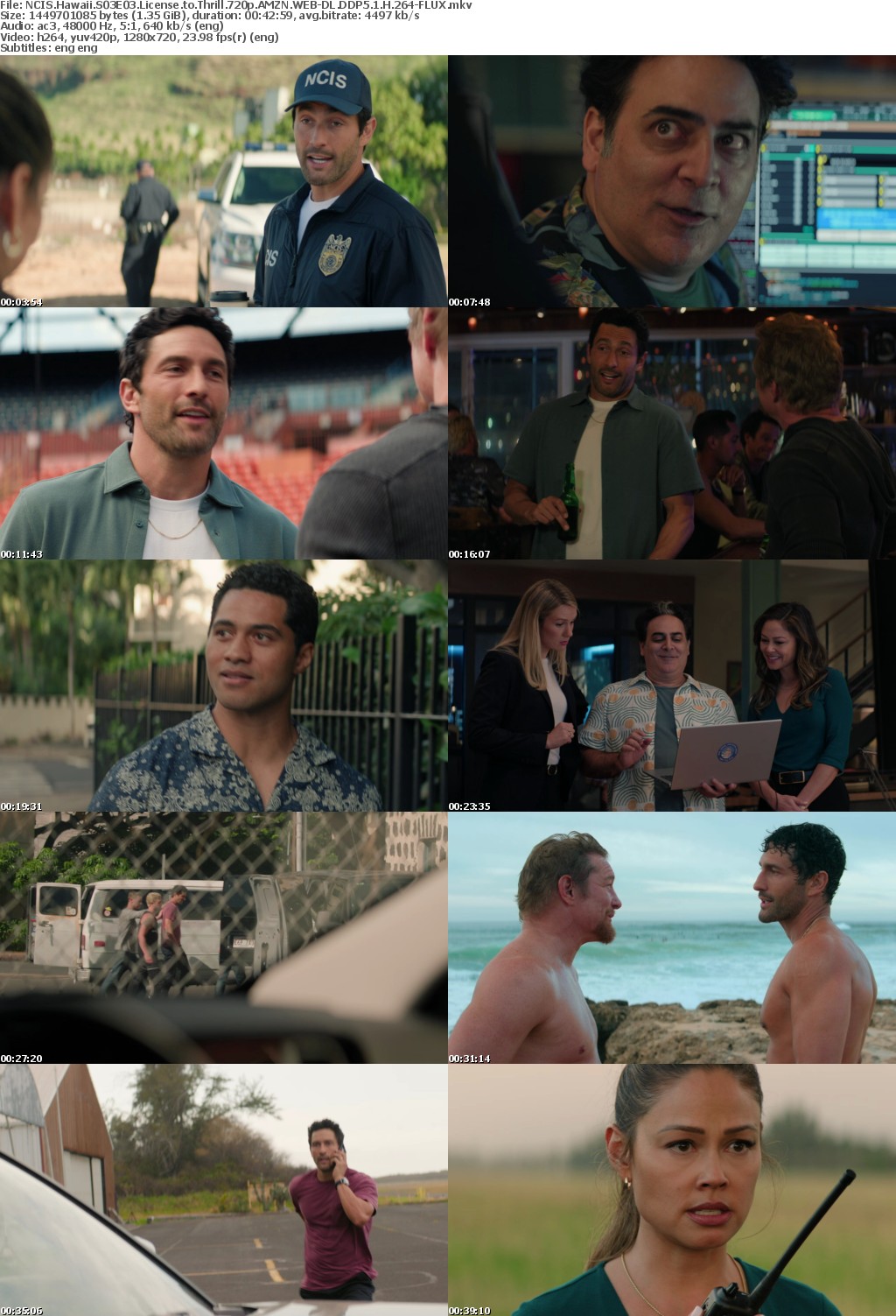 NCIS Hawaii S03E03 License to Thrill 720p AMZN WEB-DL DDP5 1 H 264-FLUX