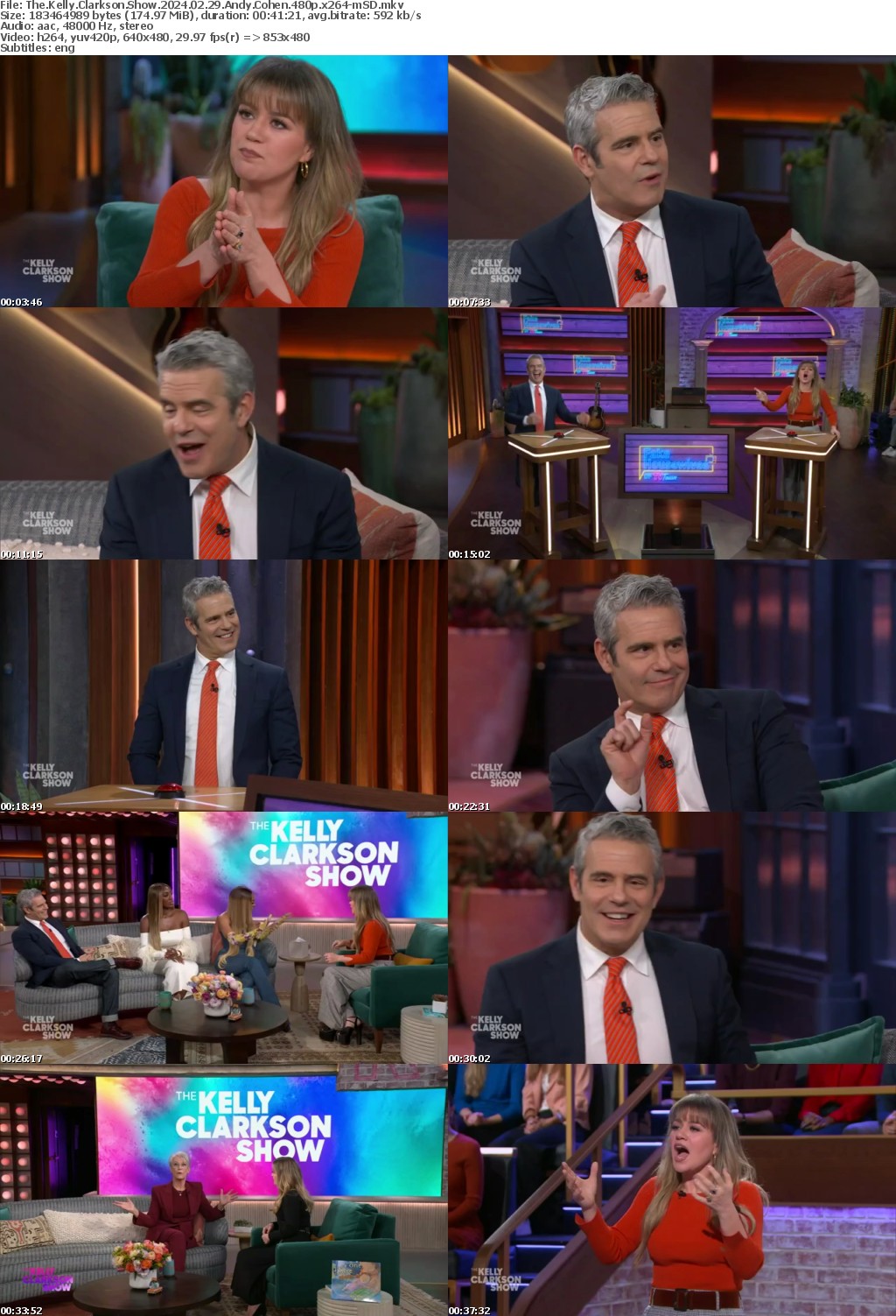 The Kelly Clarkson Show 2024 02 29 Andy Cohen 480p x264-mSD