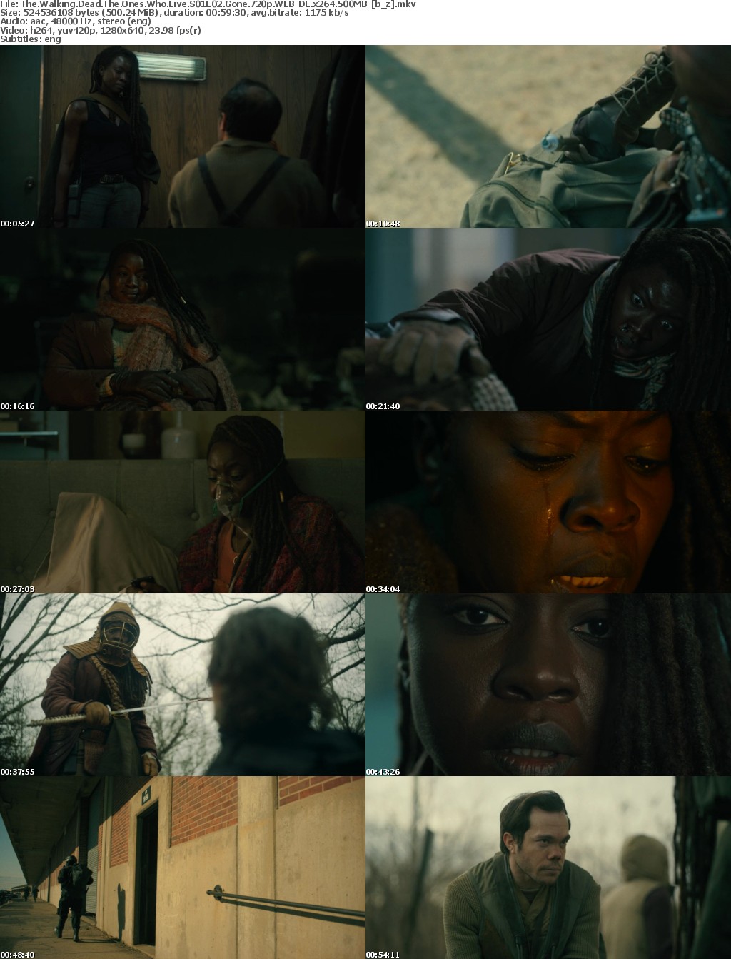 The Walking Dead The Ones Who Live S01E02 Gone 720p WEB-DL x264 500MB- b z mkv