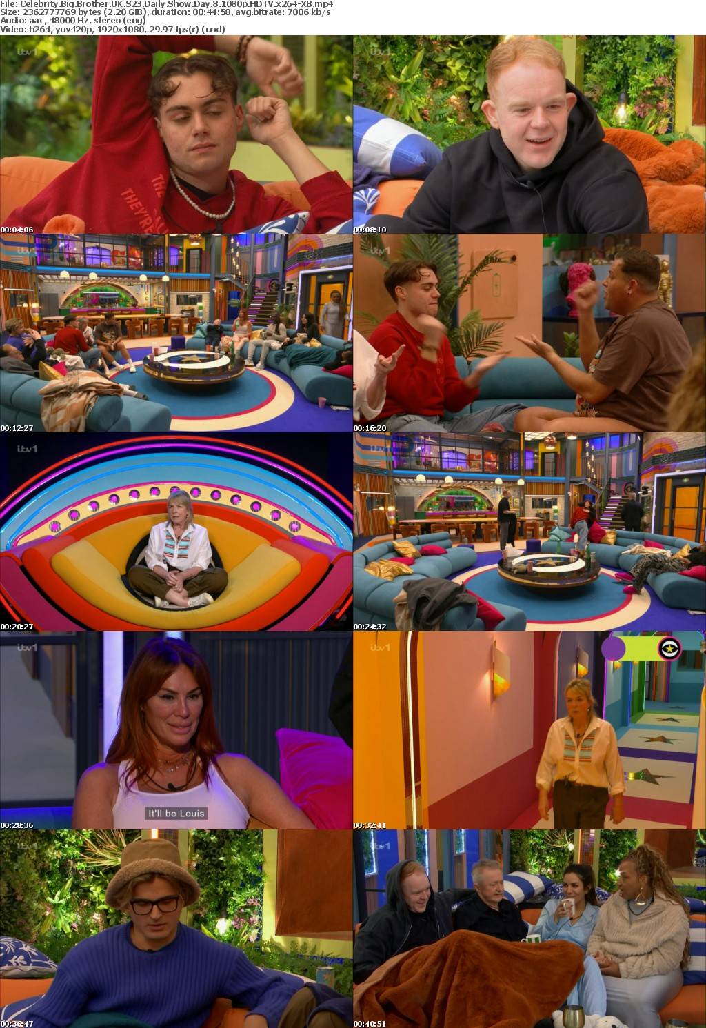 Celebrity Big Brother UK S23 Daily Show Day 8 1080p HDTV x264-XB