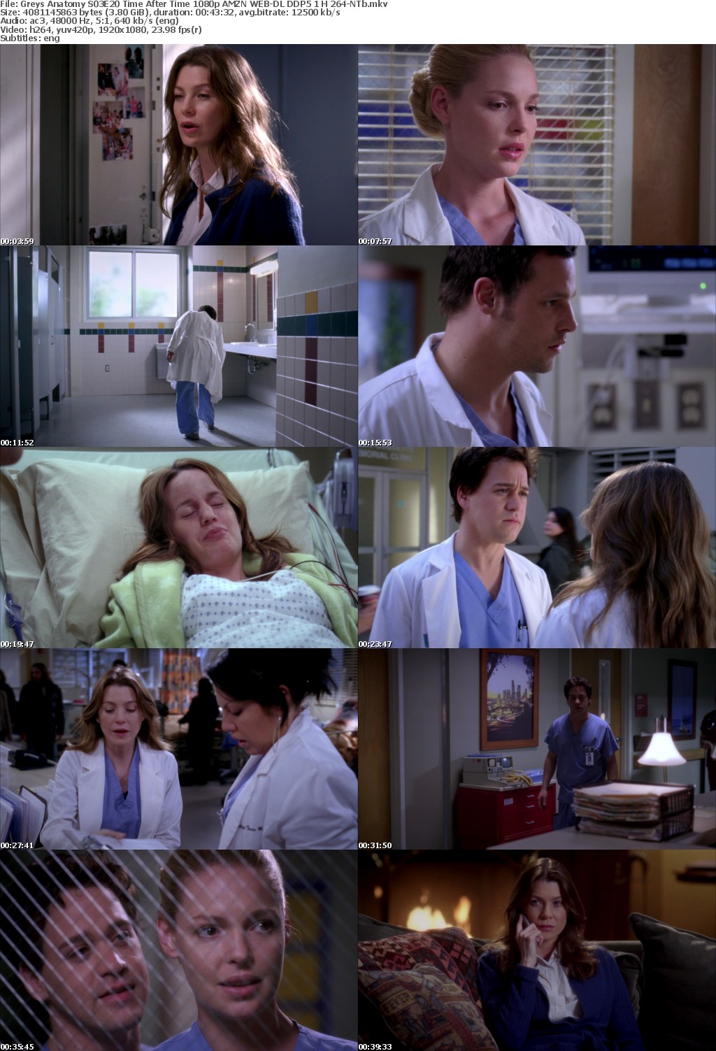 Greys Anatomy S03E20 Time After Time 1080p AMZN WEB-DL DDP5 1 H 264-NTb
