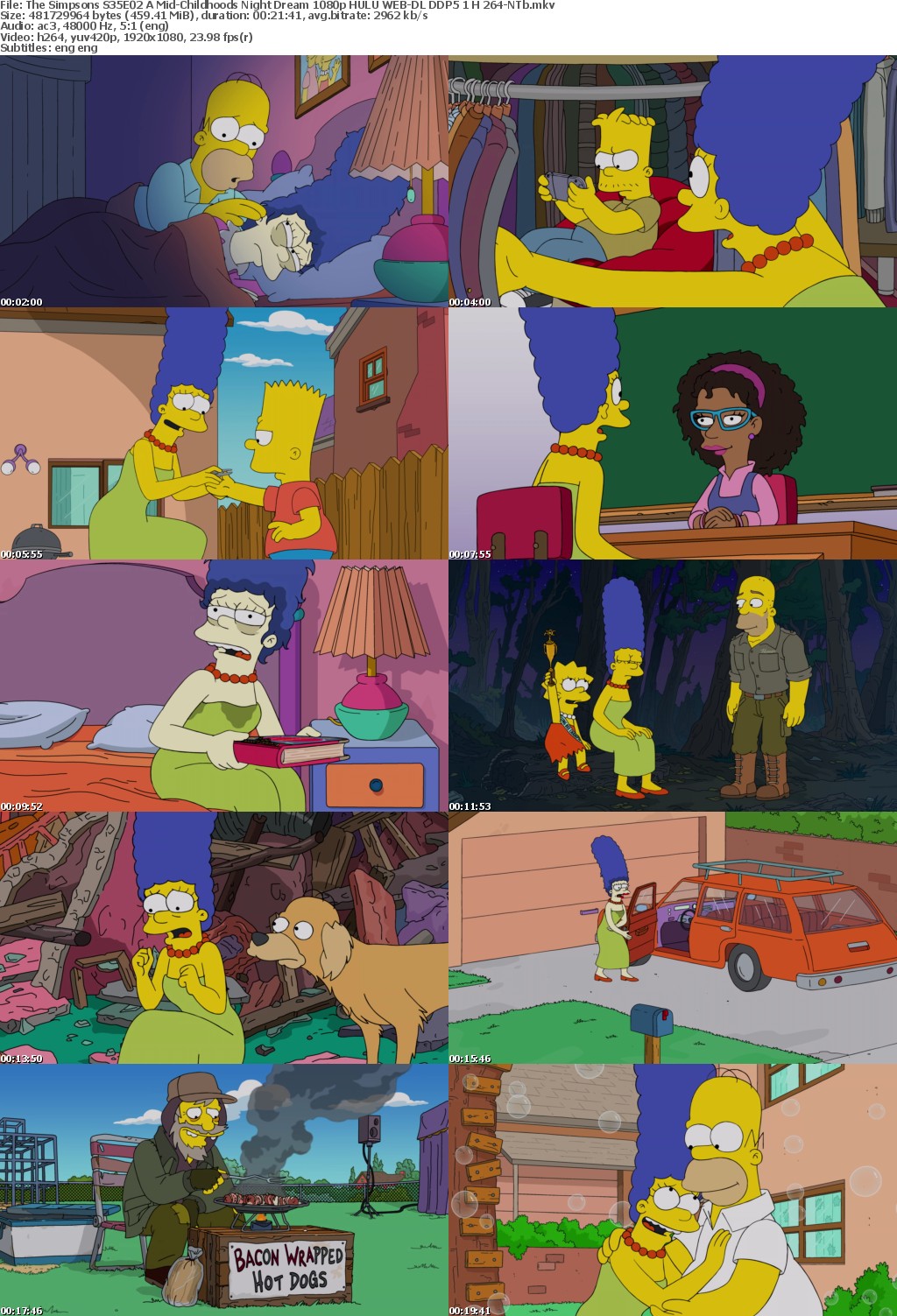 The Simpsons S35E02 A Mid-Childhoods Night Dream 1080p HULU WEB-DL DDP5 1 H 264-NTb